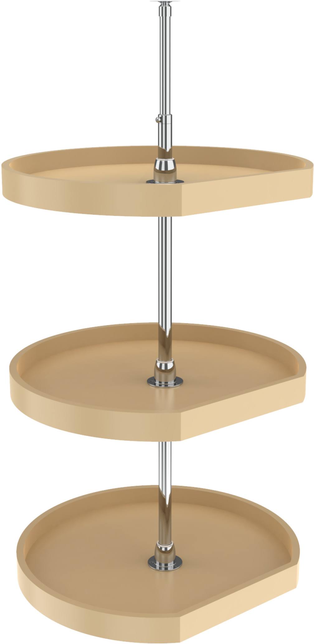 Almond Polymer 3-Shelf Lazy Susan Q857