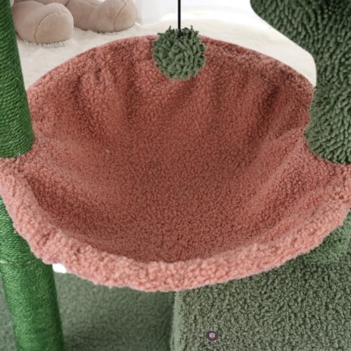 37.4" Green Cat Tree Tower with Condos G719