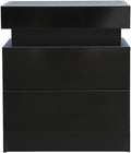White 2 Drawer LED End Table O62847