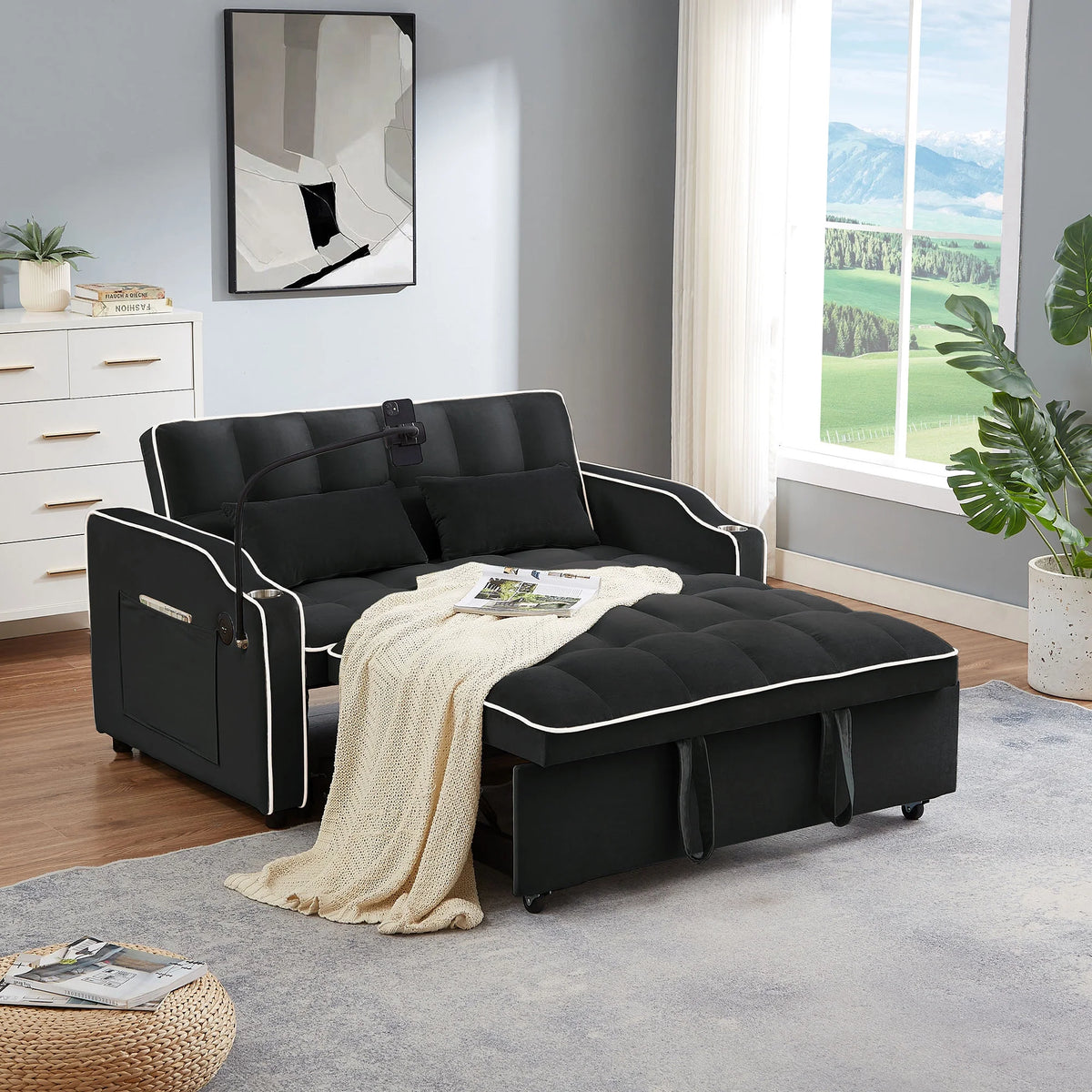 Oversized Convertible Sleeper Sofa Chair Bed C803108