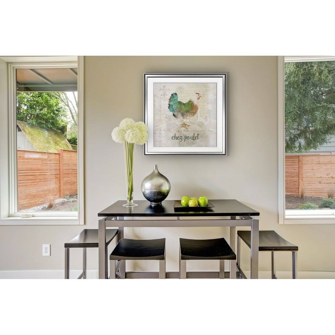 Teal Tree Framed Giclee Print 32 x 32 J98823