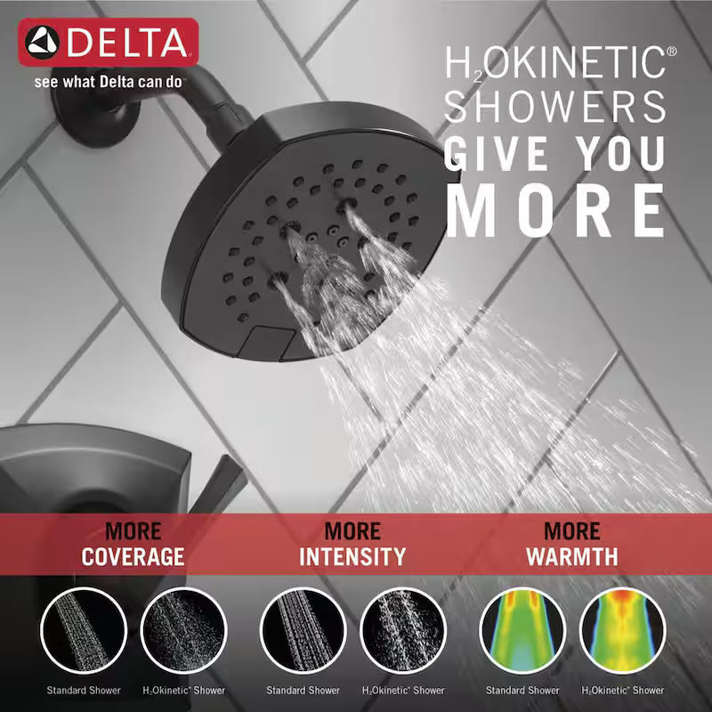 Single-Handle 5-Spray Tub and Shower Faucet Matte Black N689