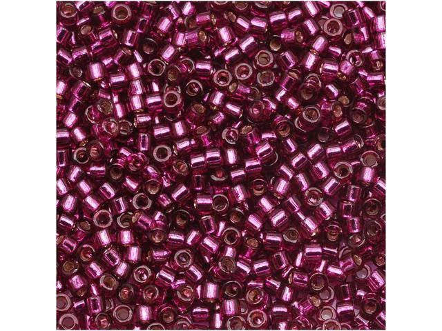 11/0 Silver Lined Dark Rose Seed Beads I121
