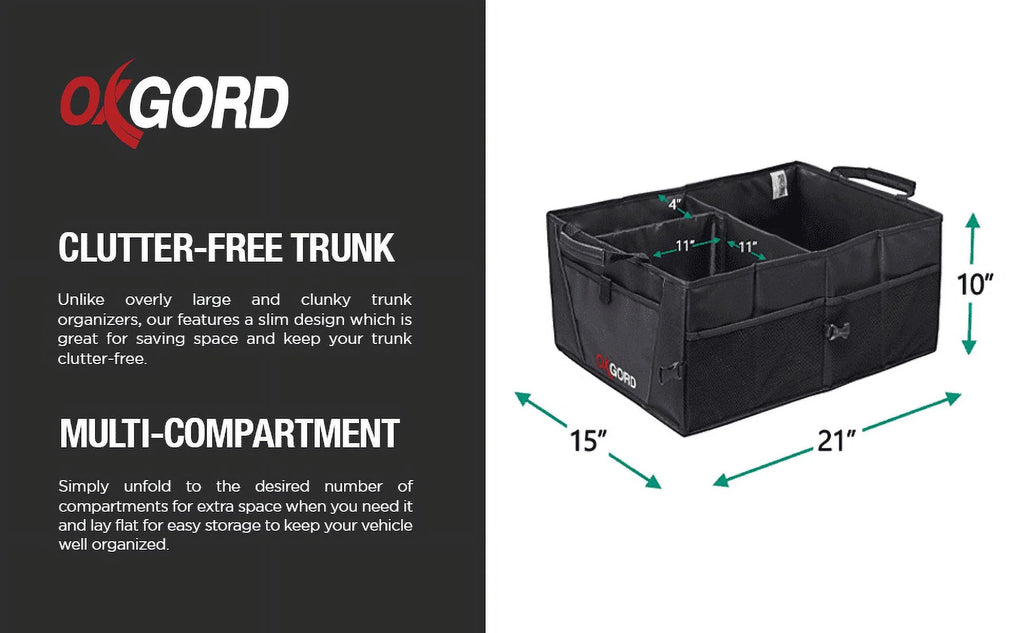 Auto Trunk Storage Organizer Bin with Pockets T931014