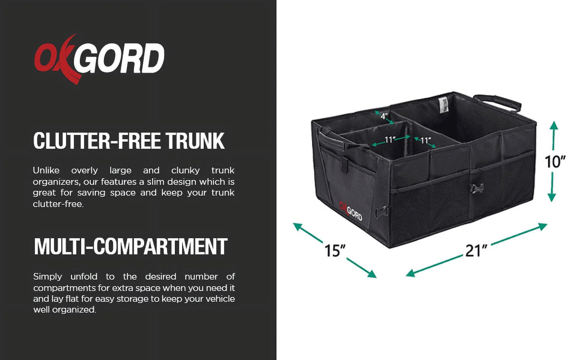 Auto Trunk Storage Organizer Bin with Pockets T931014