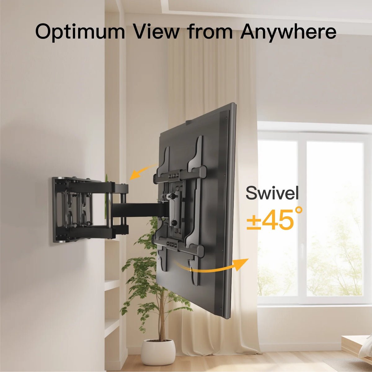 Full Motion TV Wall Mount for 37-75 inch TVs Holds up to 132lbs X568