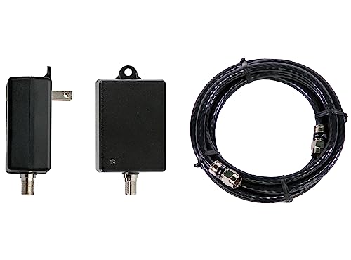 TV Antenna Distribution Amplifier with 4 Outputs, Black Z574