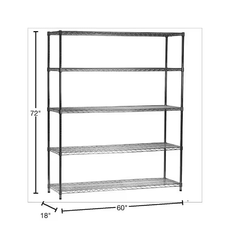 5-Tier Heavy Duty Steel Wire Shelving Unit Q808