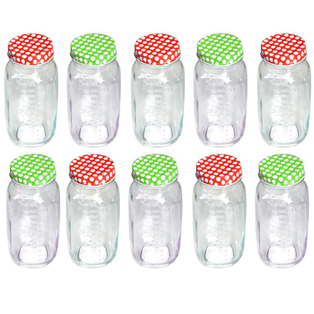 10 Pack Clear Glass Mason Jars 750 ml Wide Mouth M364736