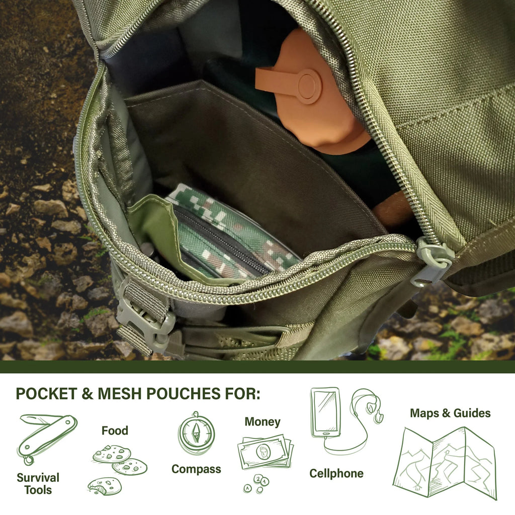 Camo Hydration Pack with 3L Water Bladder R307389