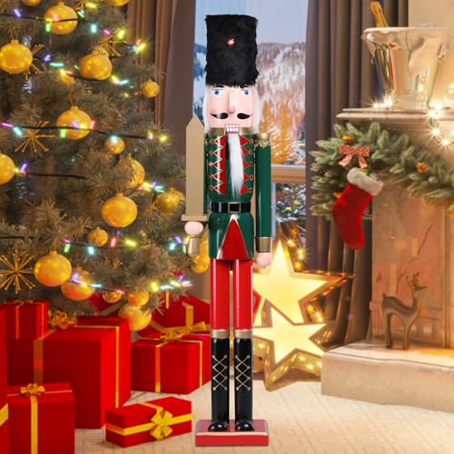 Green Wooden Soldier Nutcracker Figurines, 41.5 B3775