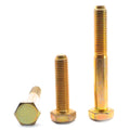 Coarse Thread Grade 8 Hex Cap Screw Yellow Zinc Plated Alloy Steel F7234