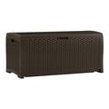Mocha Wicker Resin Deck Box 73-Gallon W1590