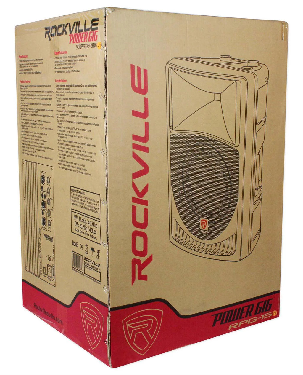 15" Powered Active 2-Way DJ PA Speakers I586