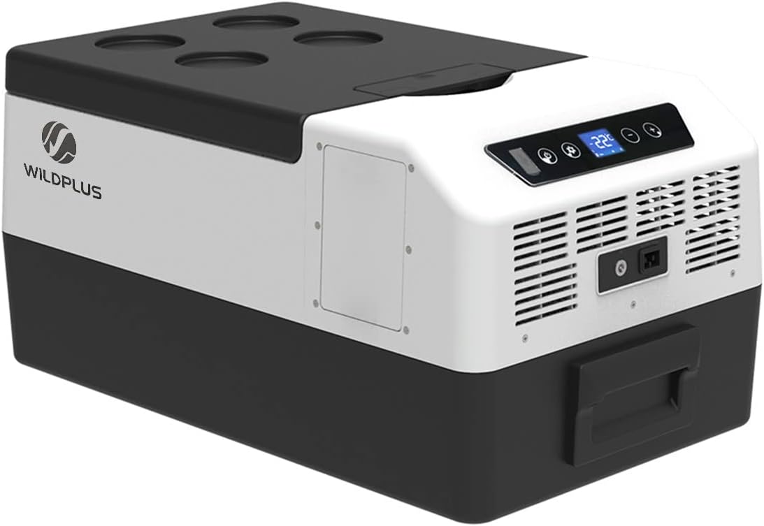 Car Refrigerator 16 Quart Car Fridge with 12/24V DC 100/240V AC Adapter I50539