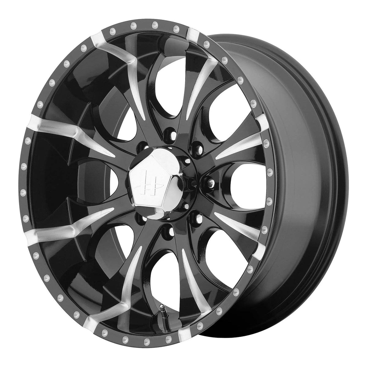 Black Milled 16x8 8x6.5 0mm Wheel Y4120