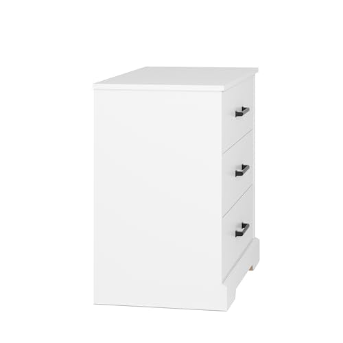 Black 3 Drawer Tall Nightstand A69971