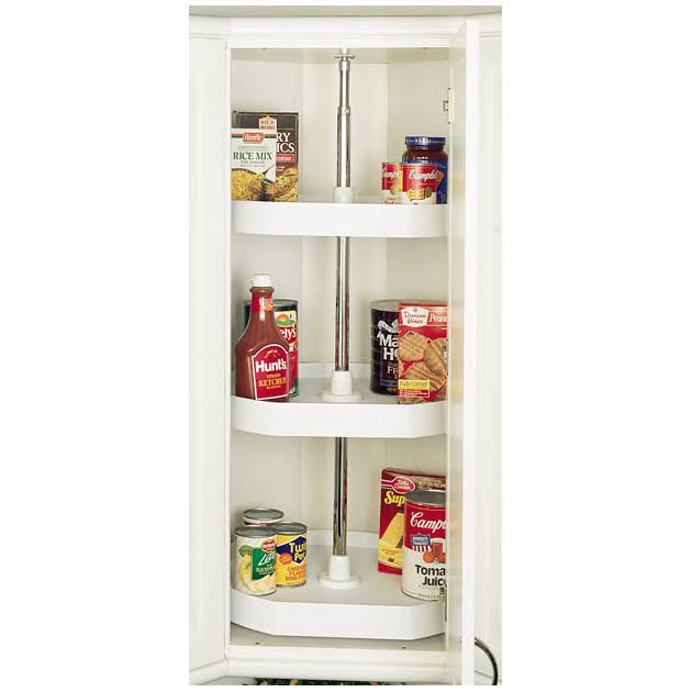 Almond Polymer 3-Shelf Lazy Susan Q857