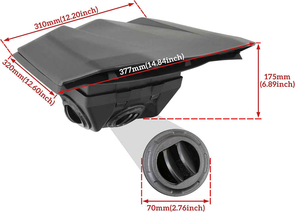 Flat Aluminum Roof Ram Air Kit C66463