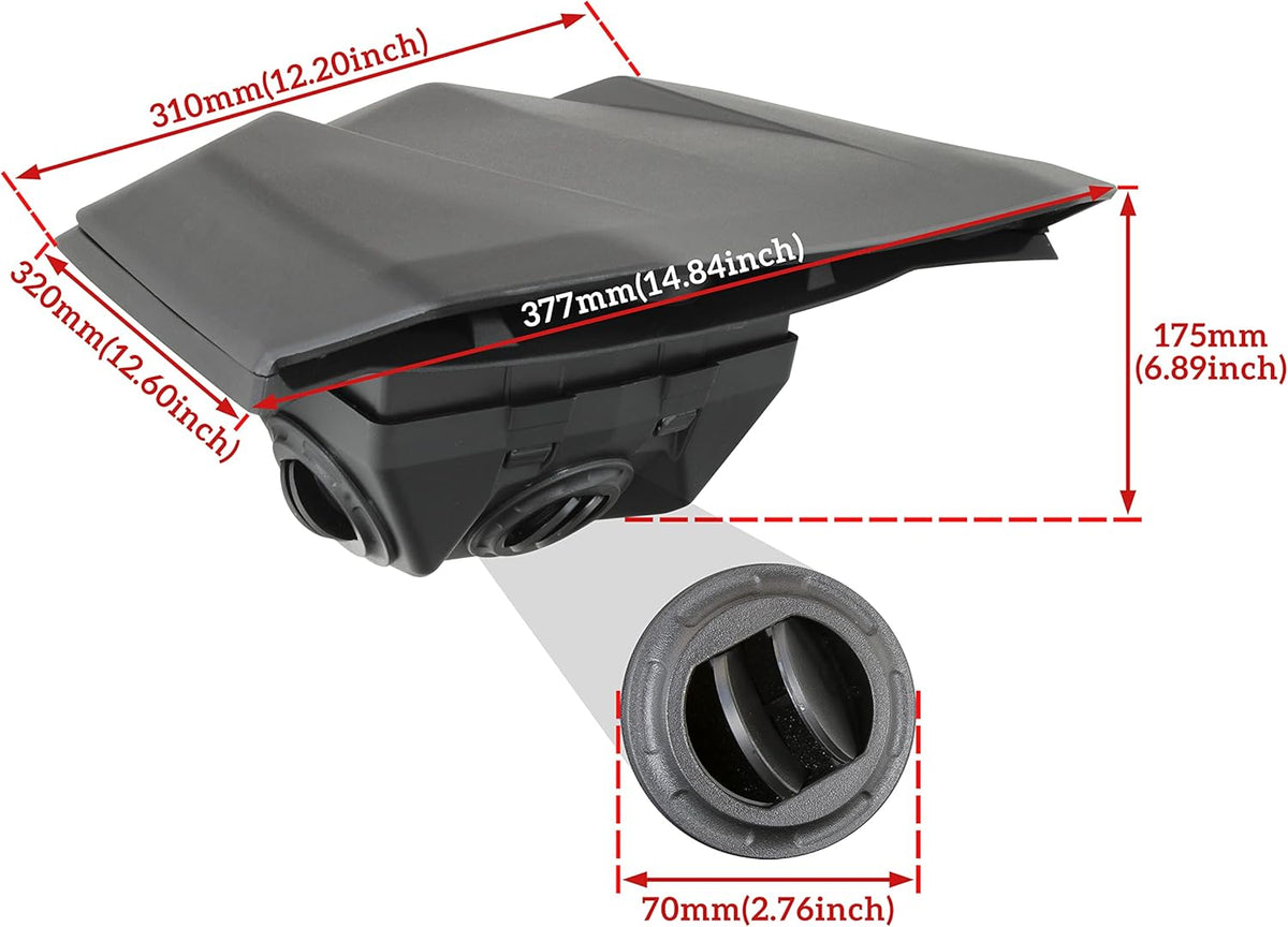 Flat Aluminum Roof Ram Air Kit C66463