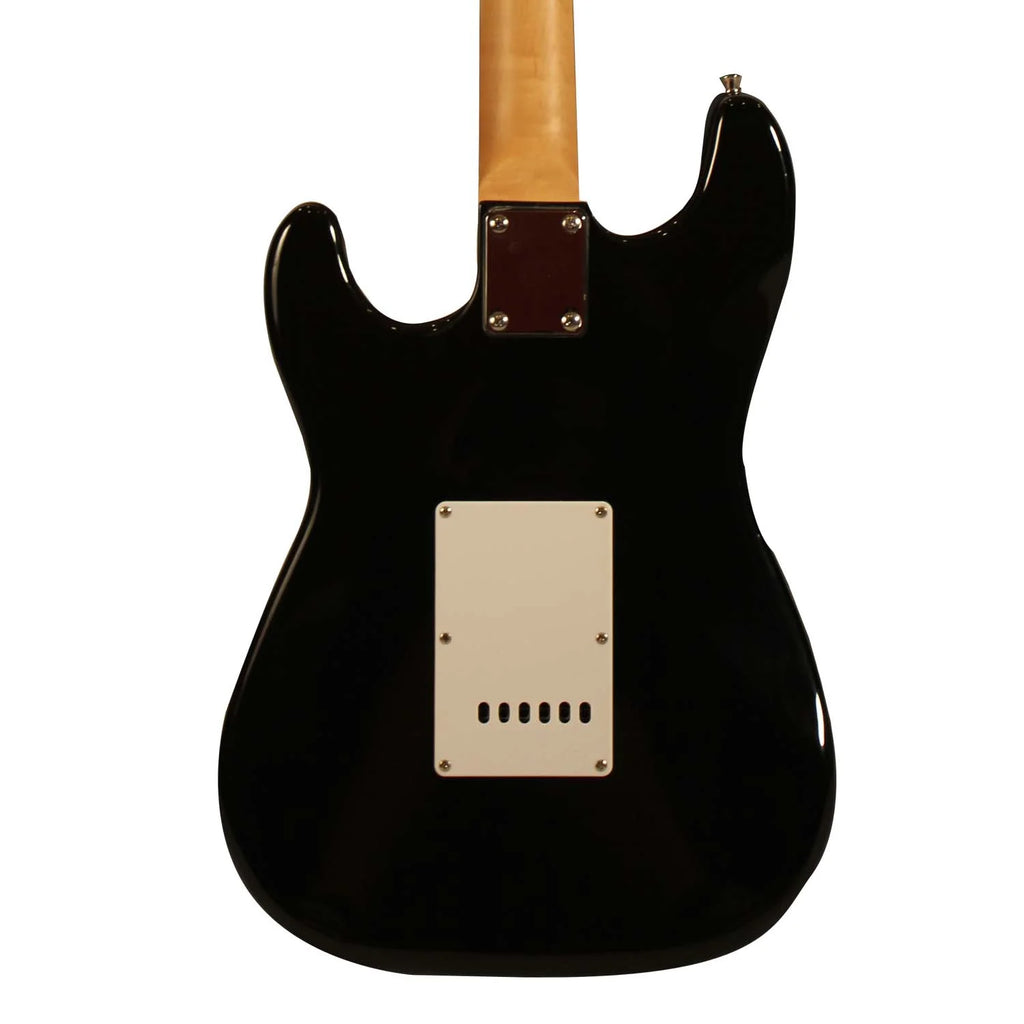 Black Electric Guitar with Amp, Case, and Cable U1437
