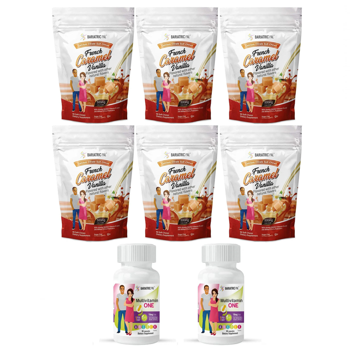 6-Month Supply Bariatric Multivitamin Capsules and Calcium Citrate Soft Chews B3375