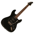 Black Electric Guitar with Amp, Case, and Cable U1437