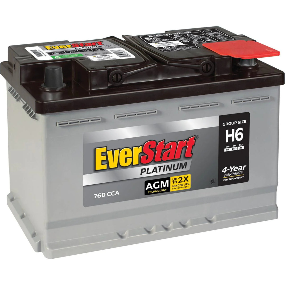 Group H6 / LN3 / 48 12 Volt 760 CCA Automotive Battery B63902