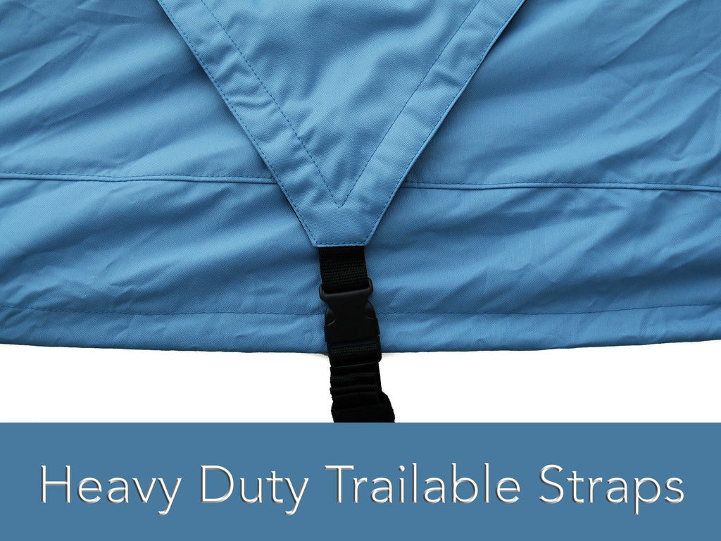 Blue Polyester Jet Ski Cover with Drawcord Hem S340211