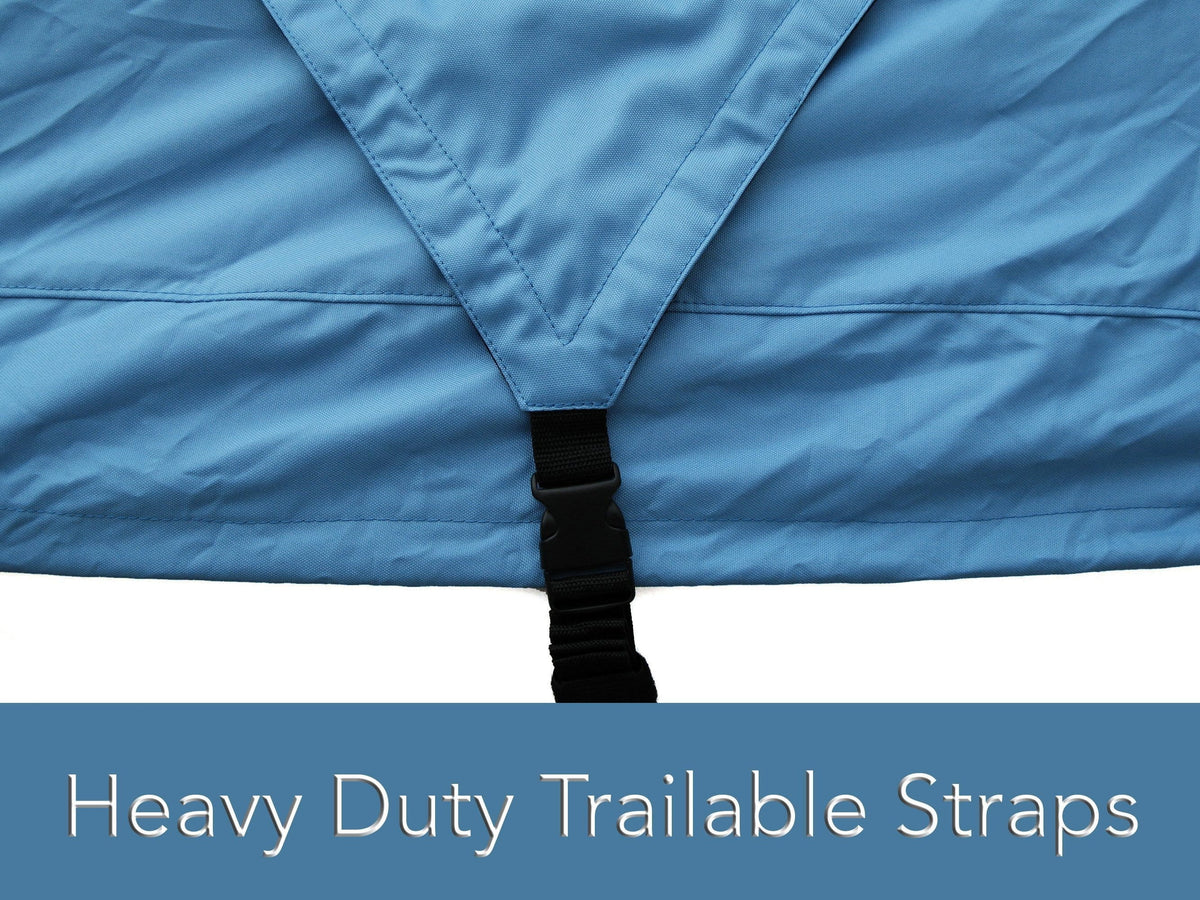 Blue Polyester Jet Ski Cover with Drawcord Hem S340211
