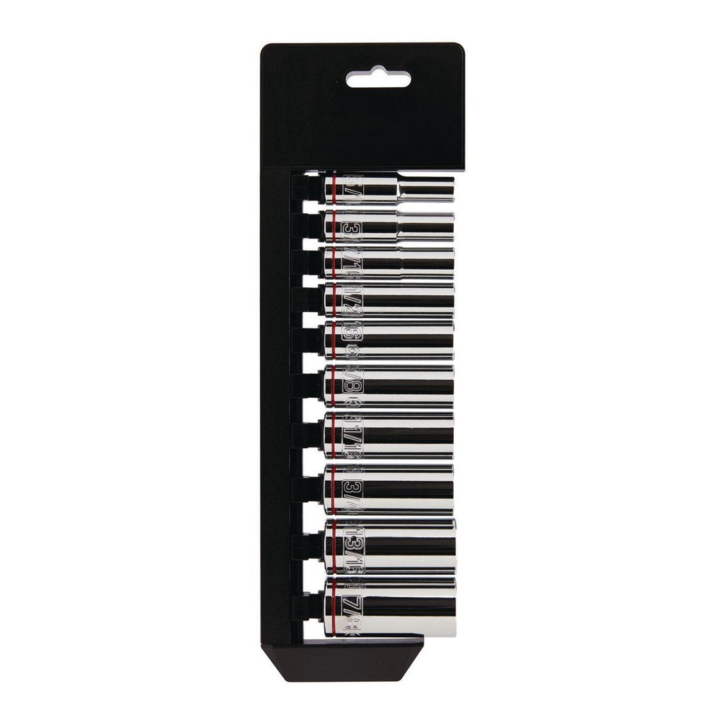 3/8 in. Drive SAE Chrome Deep Socket Set, 10-Piece M2973
