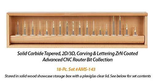 4-pc ZrN Coated 1/4x22 Shank Router Bit E2574