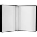 Black Clamshell Portfolio Print Box 14.25x18.25x2 inch with White Lining M2302