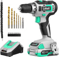 20V Cordless Drill and Impact Driver Combo Kit with 2 Pcs 2.0 Ah Battery and Fast Charger V923145