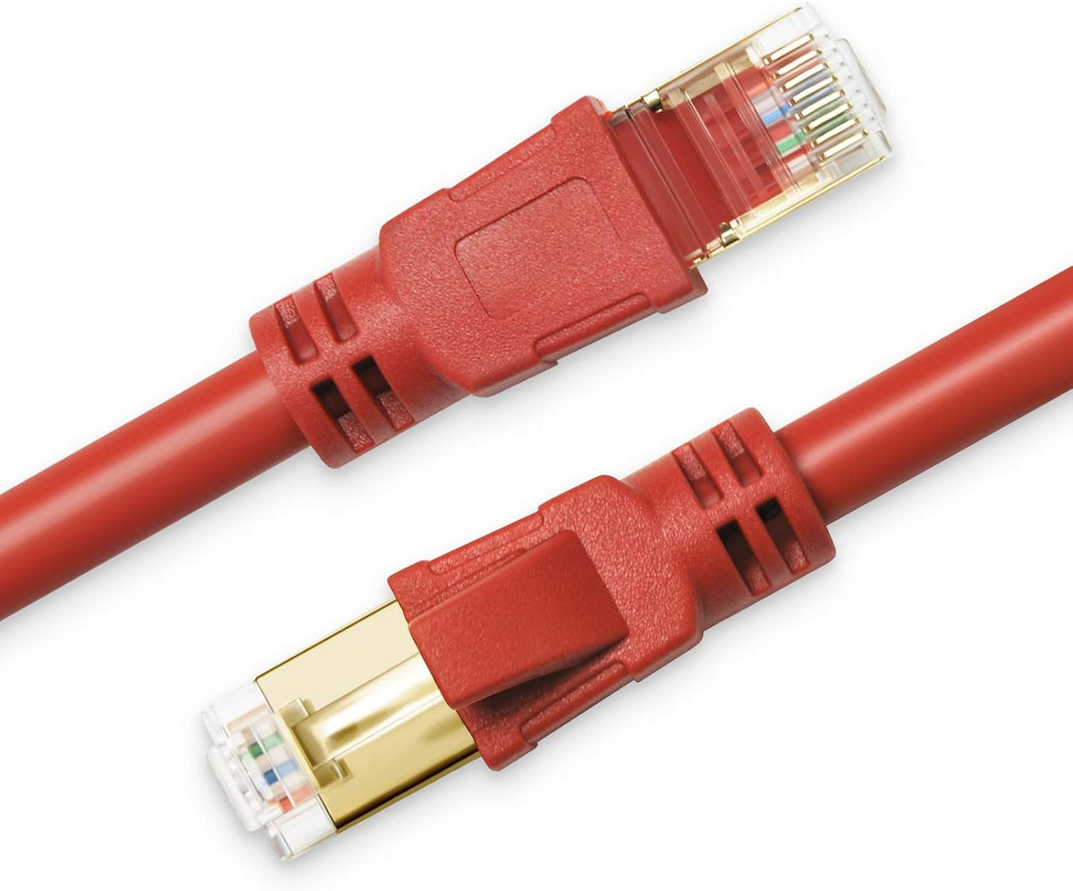 CAT8 SFTP Patch Cord, 100ft, Morandi Purple, Pack of 2 R53541