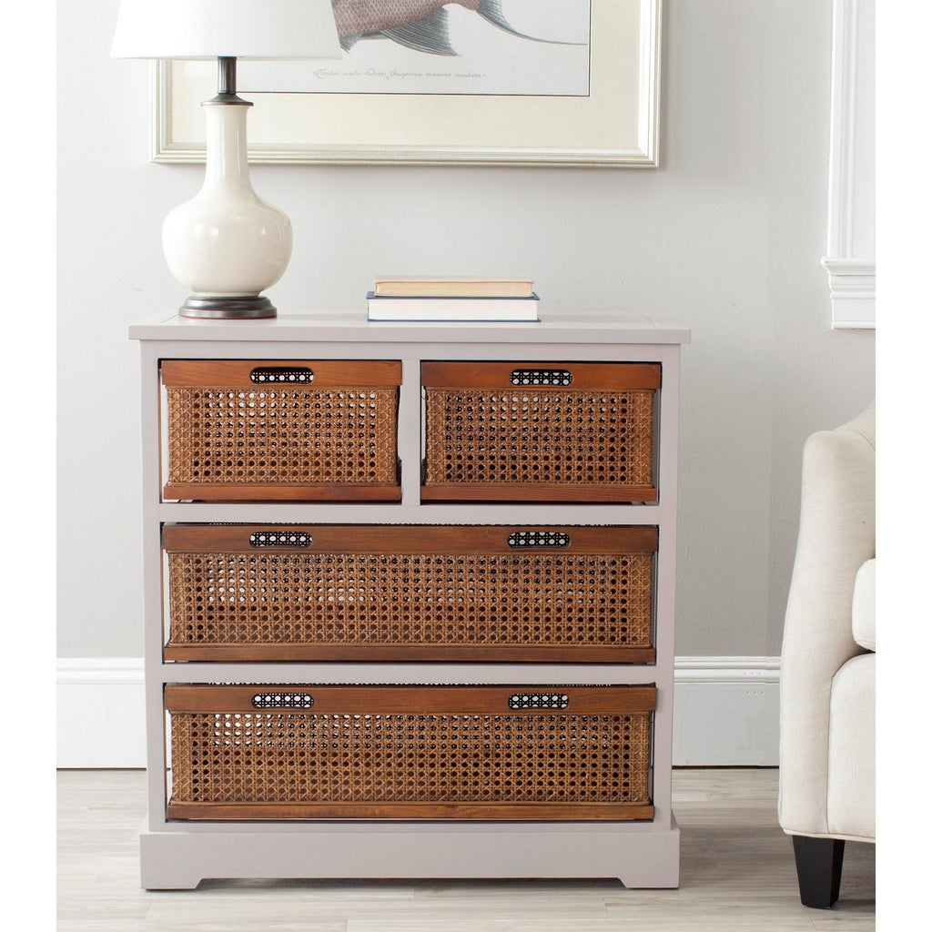 4 Drawer Storage Unit Grey L2124
