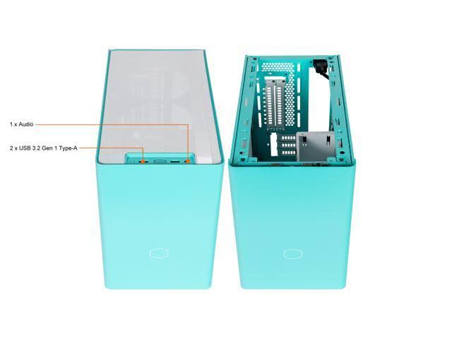 Caribbean Blue Mini-ITX Computer Case A351475