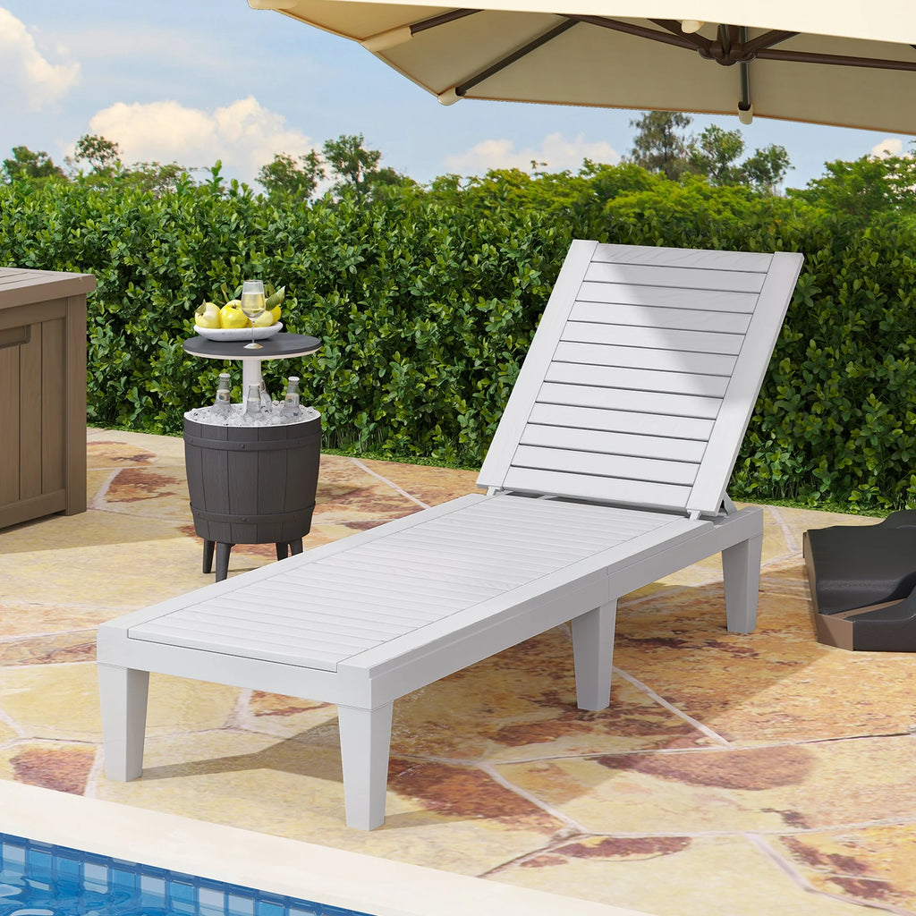 Black Adjustable Outdoor Lounge Chairs Y456