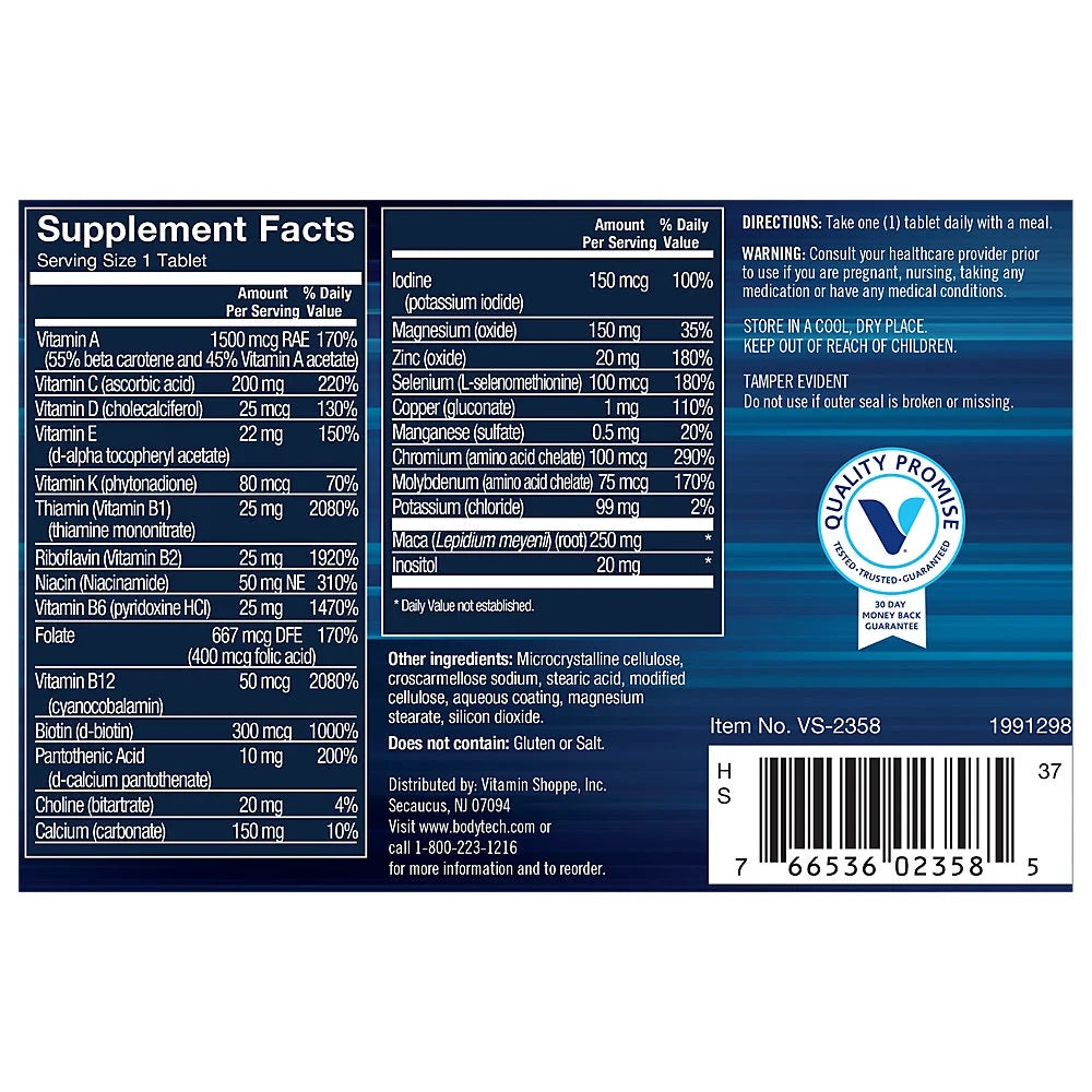 Men's Sport One Daily Multivitamin & Mineral 60 Tablets M931