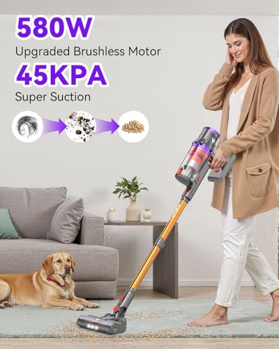 Cordless Stick Vacuum Cleaner 580W 45Kpa 75 Minutes Runtime Z7921