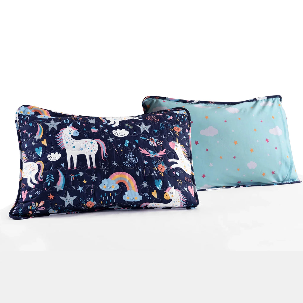 Reversible Animal Print Quilt, Twin, White/Multi, 4-Pc Set A15488
