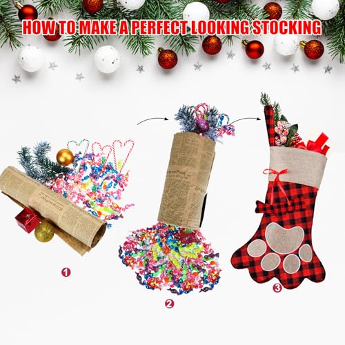 3 Pieces Pet Christmas Stockings Paw Pattern X226661