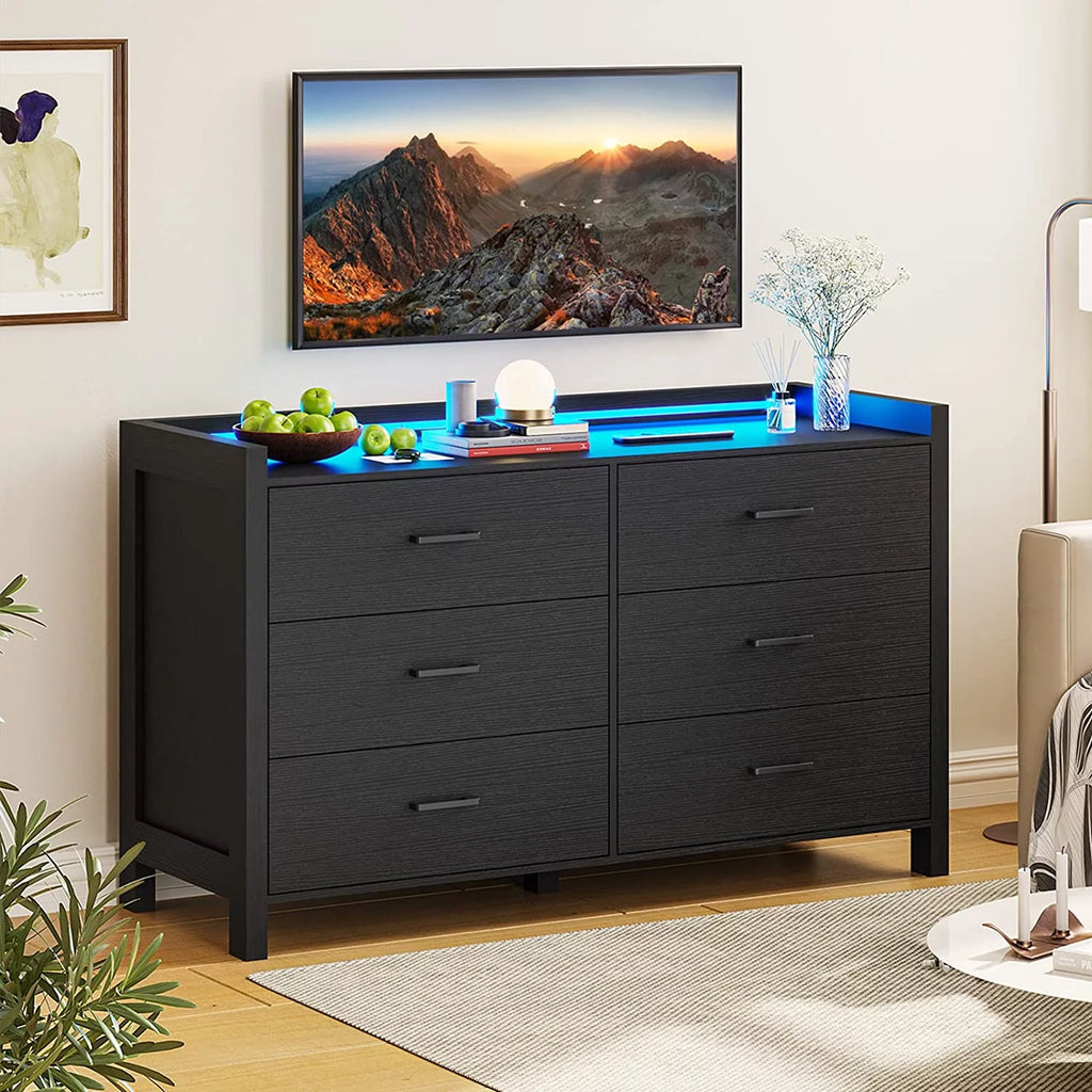 White 6 Drawer Wooden Dresser H854763