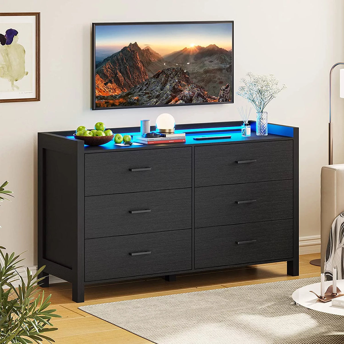 White 6 Drawer Wooden Dresser H854763