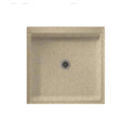 Solid Surface Center Drain Shower Base, 42-in L x 42-in H x 5.5-in H X449