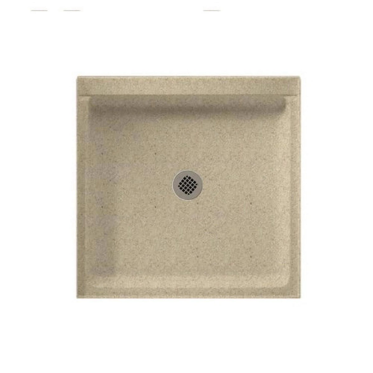 Solid Surface Center Drain Shower Base, 42-in L x 42-in H x 5.5-in H X449
