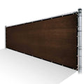6 ft. x 31 ft. Brown Privacy Fence Screen Mesh with Reinforced Grommets P3504