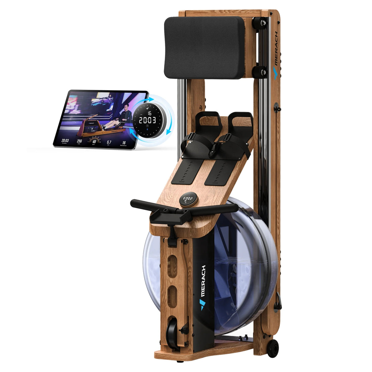 Foldable Solid Wood Rowing Machine F2462