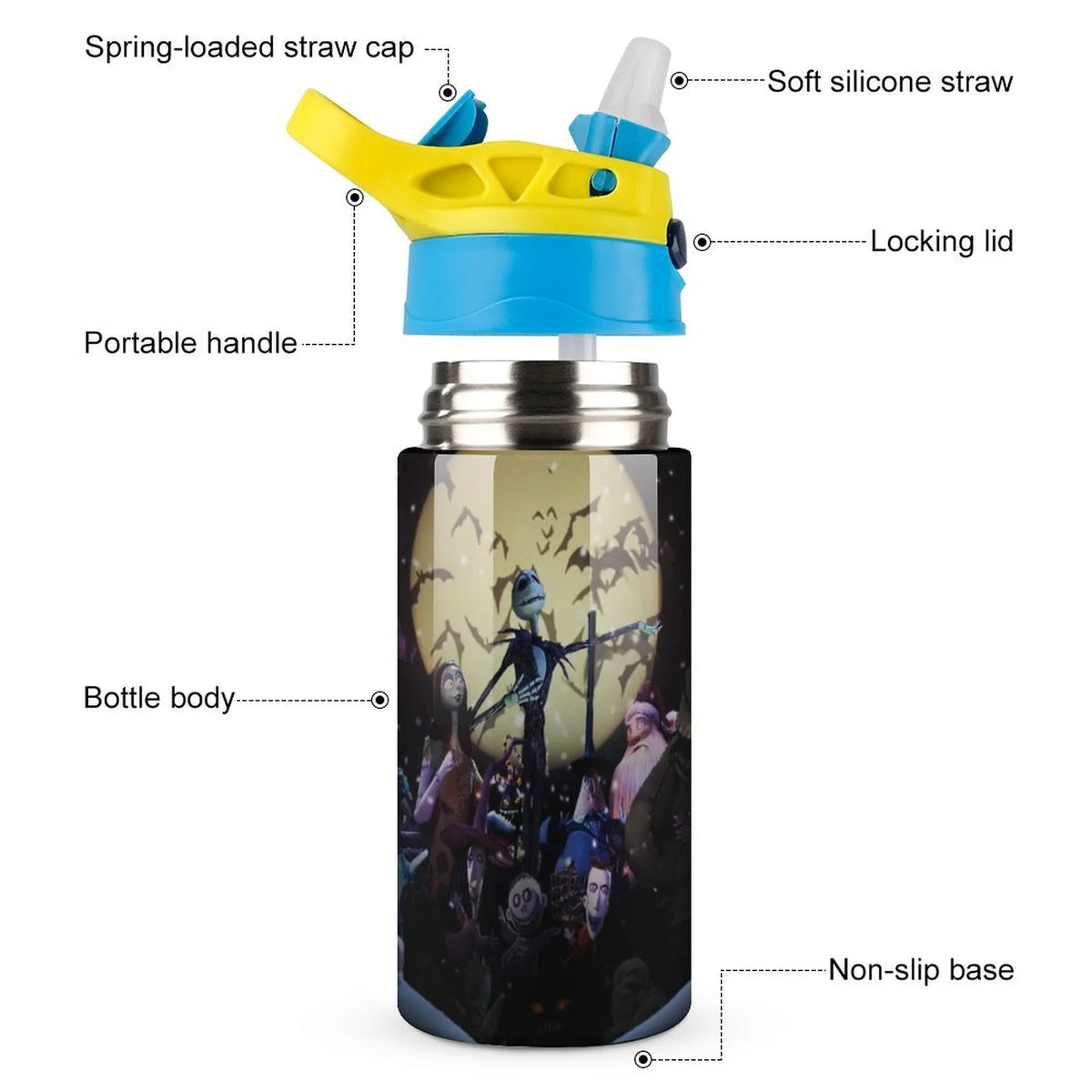 Insulated Stainless Steel Water Bottle with Straw P566
