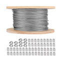 1/8 Stainless Steel Cable Wire Rope, 400FT T316 7x7 Strand Core L7157